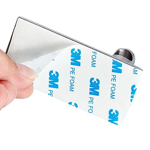 image for LuckIn Brushed Stainless Steel Towel Bar Holder Adhesive Wall Mounted 
