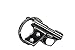 Metalmorphose Keychain Gangsta Gun, Black