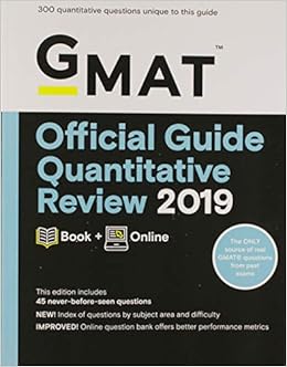  Fr Gmat Official Guide Quantitative Review 2019 Includes Online Content Gmac Graduate Management Admission Council Livres
