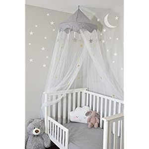 Nomad Nets Crib Canopy For Girls Bed – Premium Bed Canopy for Girls and Boys – Fits all Cribs and Beds – White Bed Net…