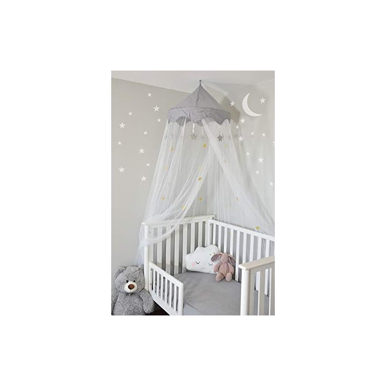 Nomad Nets Crib Canopy For Girls Bed – Premium Bed Canopy for Girls and Boys – Fits all Cribs and Beds – White Bed Net…