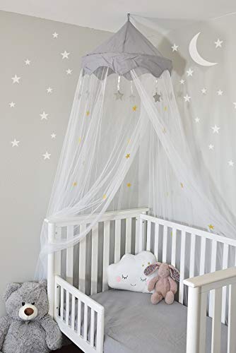 Nomad Nets Crib Canopy For Girls Bed – Premium Bed Canopy for Girls and Boys – Fits all Cribs and Beds – White Bed Net…