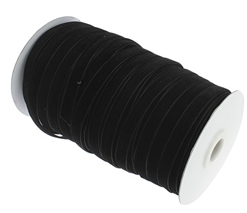 Perlin 10 Meters 10mm Wide Velvet Ribbon Decorative Ribbon for Jewelry Making Embellishment Black