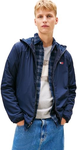 Uomo Giacca a Vento Fleece Chicago con Cappuccio, Blu (Dark Night Navy), M