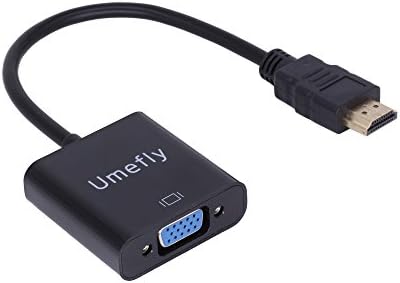 HDMI to VGA Adapter, Umefly Active HDMI Male to VGA Female Video Converter Adapter Cable Gold-Plated for PC/DVD/Laptop Support Full 1080P