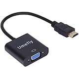 HDMI to VGA Adapter, Umefly Active HDMI Male to VGA Female Video Converter Adapter Cable Gold-Plated for PC/DVD/Laptop Support Full 1080P