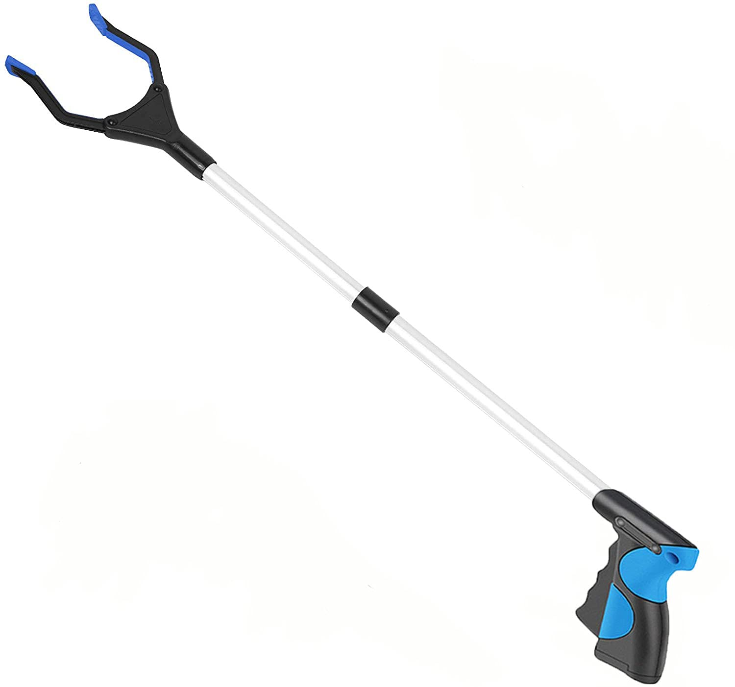 Litter Picker,32" Heavy Duty Grabber Stick for Disabled,Foldable Grabber Reacher Tool with Magnetic, Helping Hand Grabbers for Home(Blue)
