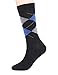 Argyle Patterned Casual Business Long Crew Dress Socks for Men 6 Pack