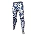 Xtextile Mens Camouflage Sports Compression Tight Leggings (Medium, Black+Grey)