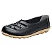 Women's Leather Loafer Casual Flat Shoes Rubber Sole Shoes