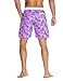 Nonwe Men's Swim Trunks Printed Quick Dry Drawsting with 3 Pockets