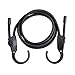 Edobil Adjustable Bungee Cord, 59-Inch Shock Rope with Wide Opening Hooks,For Cars, Camping, RVs, Trunks, Luggage Racks Clothes Hanger(Black)