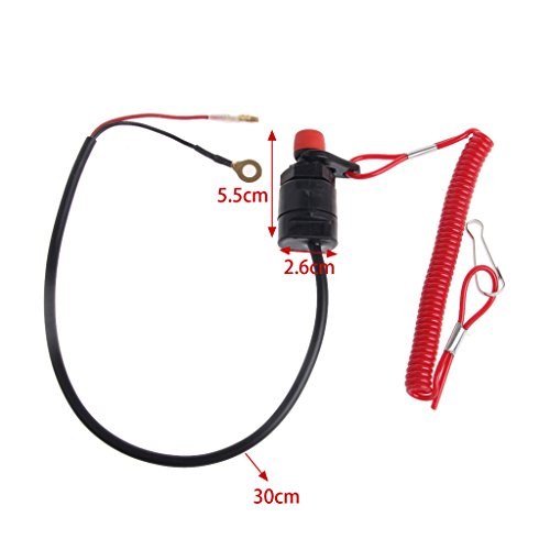 Autone Safety Tether Lanyard Motorcycle Universal Boat Outboard Motor Kill Stop Switch - Thumbnail 5