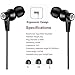 Earbuds with Microphone in Ear Earphones Deep Bass Stereo Headphones Corded Headset with Volume Control and Case Black
