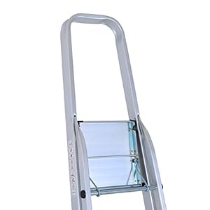 HOMCOM Escalera de Aluminio Tijera Plegable 4/5/6 Peldaños 150kg
