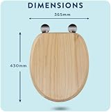 Croydex Davos Flexi-Fix Wooden Toilet Seat Blonded Pine view 3