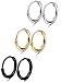 Jstyle 3 Pairs Stainless Steel Mens Womens Hoop Earrings Cartilage Lip Piercing Nose Hoop 18G SGB 8mm