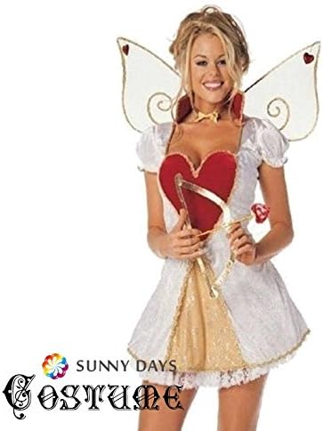 Amazon Co Jp Sunny Days 可愛い天使ワンピース ハート ウィング羽付き ミニスカート エンジェル キューピット 白 Zqw1568 ホビー