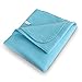 Deconovo Thermal Soft Brush Microfiber Fleece Blanket Super Warm Cozy All Season Lightweight Solid Throw Blankets for Bed or Couch 50 x 60 Inch Sky Blue 1 Piece
