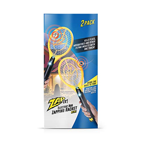 ZAP iT! Electric Fly Swatter Racket & Mosquito Zapper with Blue Light