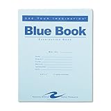 Roaring Spring Exam Blue Book, Margin Rule, 8-1/2 x 7 Inches, White, 12 Sht/24 Page (77513)