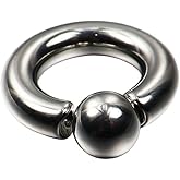 Dekewing Big Stainless Steel PA Rings CBR Captive Bead Hoop Ring Internally Threaded Style Body Piercing Jewelry 8G 6G 4G 2G
