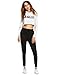 SweatyRocks Women's Lightweight Quick Dry Striped Side Jogger Sweatpants with Pocket