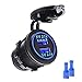MICTUNING Dual USB Charger 4.2A with Blue Light Compatible for Cell Phone, Tabet, GPS for Car Boat Motorcycle Marine