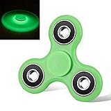 Fidget Spinner Toy, Greatever Tri-Spinner Fidget Toy for Anxiety,ADD,ADHD EDC Focus Toy for Kids Adults Stress Reducer,Boredom,Hand Spinner Toy for Killing Time Sel-Entertainment Glowing in Dark Green