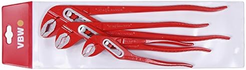 966021 Waterpump Plier Set 3 Pcs in Red Lacquered/Polished