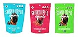 Skinny Dipped Almonds, Dark Chocolate Almonds Variety, 3.5oz, 5g plant based protein, Non GMO, gluten free, Cocoa/Espresso/Raspberry (Variety, Pack of 3)