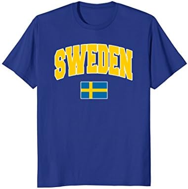 Mens Sweden Flag T-Shirt Swedish National Pride Vacation Tee 2XL Royal Blue