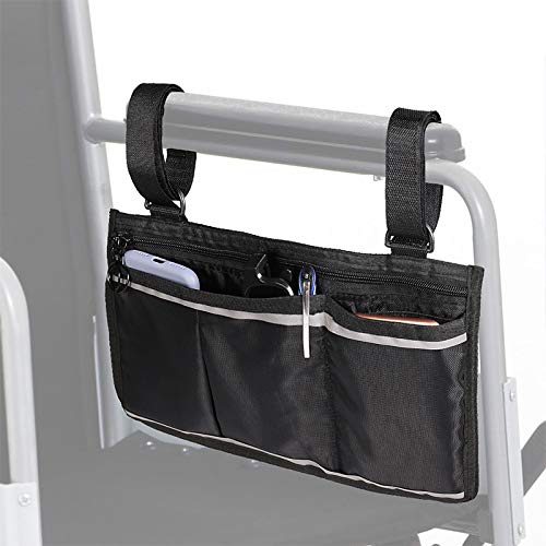 Alexsix Multifunctional Wheelchair Storage Hanging Bag, Large Capacity Waterproof Storage Bag Fits Most Scooters, Walkers, Rollators - Manual, Powered or Electric Wheelchairs