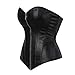 Kranchungel Women's Punk Rock Faux Leather Corset Retro Goth Waist Cincher Basque Bustier
