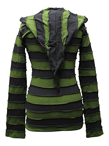 SHOPOHOLIC FASHION Women Love Peace Patchwork Hippy Hooded Jacket