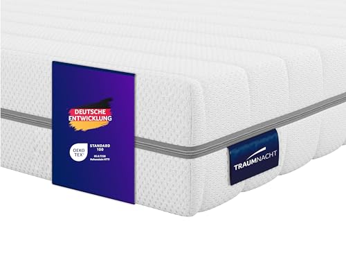 Traumnacht orthopädische Kaltschaummatratze 140x200 cm | H3 mittelfest | Ergonomisch | 7-Zonen | Öko-Tex | 16 cm | Hypoallergen | Bezug waschbar | deu
