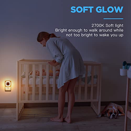 SYCEES Plugin LED Night Light With Dusk To Dawn Sensor For Hallway