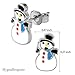 IWENSHENG Christmas Stud Earring Set - Pack of 5 Pairs Hypoallergenic Christmas Gift Earrings for Teen Girls Women Earrings Including Red Santa Claus, Candy Cane, White Snowman, Green Christmas Tree