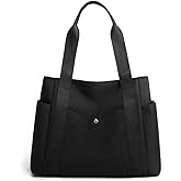 JIANLINST Women Tote Shoulder Handbag Water resistant Nylon Hobo Purse Multi Pocket Top Handle Shopper Shoulder Bag