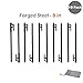 TRIWONDER Forged Steel Tent Stakes Heavy Duty Tarp Pegs Solid Stakes Footprint Camping Stakes (Black - 8in - 10 Pack)