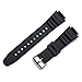 Replacement Watch Band 18mm Black Rubber Strap for Casio AE-1000w AQ-S810W SGW-400H/SGW-300H