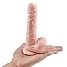 Sex Talk 3PC Realistic Dildos 7 Inch Flexible Huge Penis and Anal Waterproof Dildo Vibrator and Strong Suction Cup Sex Products for Women