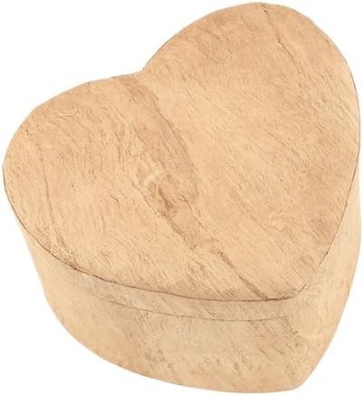 The Coffin Company Earth Biodegradable Cremation Ashes Casket/Urn - Adult Size - UNITY HEART (WOODGRAIN) EARTHURN