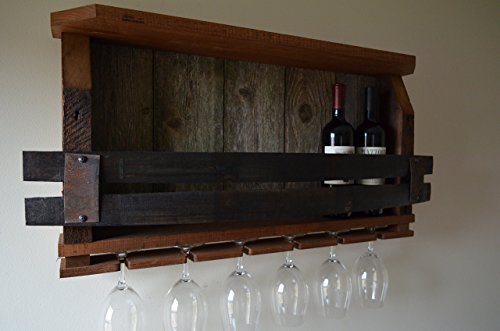 Barn Wood Wine Rack - with Whiskey barrel staves - Thumbnail 3