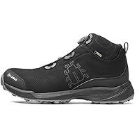 Icebug Gore-TEX Waterproof Boots for Men: Detour BUGrip GTX Mens Outdoor Walking Boot, Studded Traction Sole, BOA Lacing, Black, 9