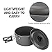 VGEBY Camping Cookware Set, Lightweight Picnic Cooking Set Include Big Small Pot, Frying Pan, Bowls, Soup Spoon, Rice Ladle, Loofah Spongethumb 1