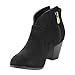 BELLA MARIE AD58 Women's Side Zipper Block Heel Ankle Booties Run 1.5 Size Small