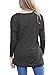 UniDear Womens Casual Tunic Buttons Decor Crew Neck Shirts Loose Tops