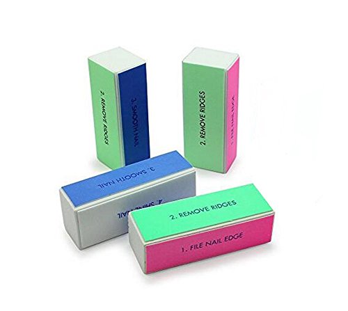 10PCS Professional 4 Ways Nail Buffing Block Manicure Pedicure Tool Emery Board Nail Art Care Buffing Buffer Sanding Files Shiny Block Colourful - Thumbnail 2