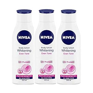 NIVEA Body Lotion Whitening Even Tone UV Protect, All Skin Type, 200ml (Pack of 3)